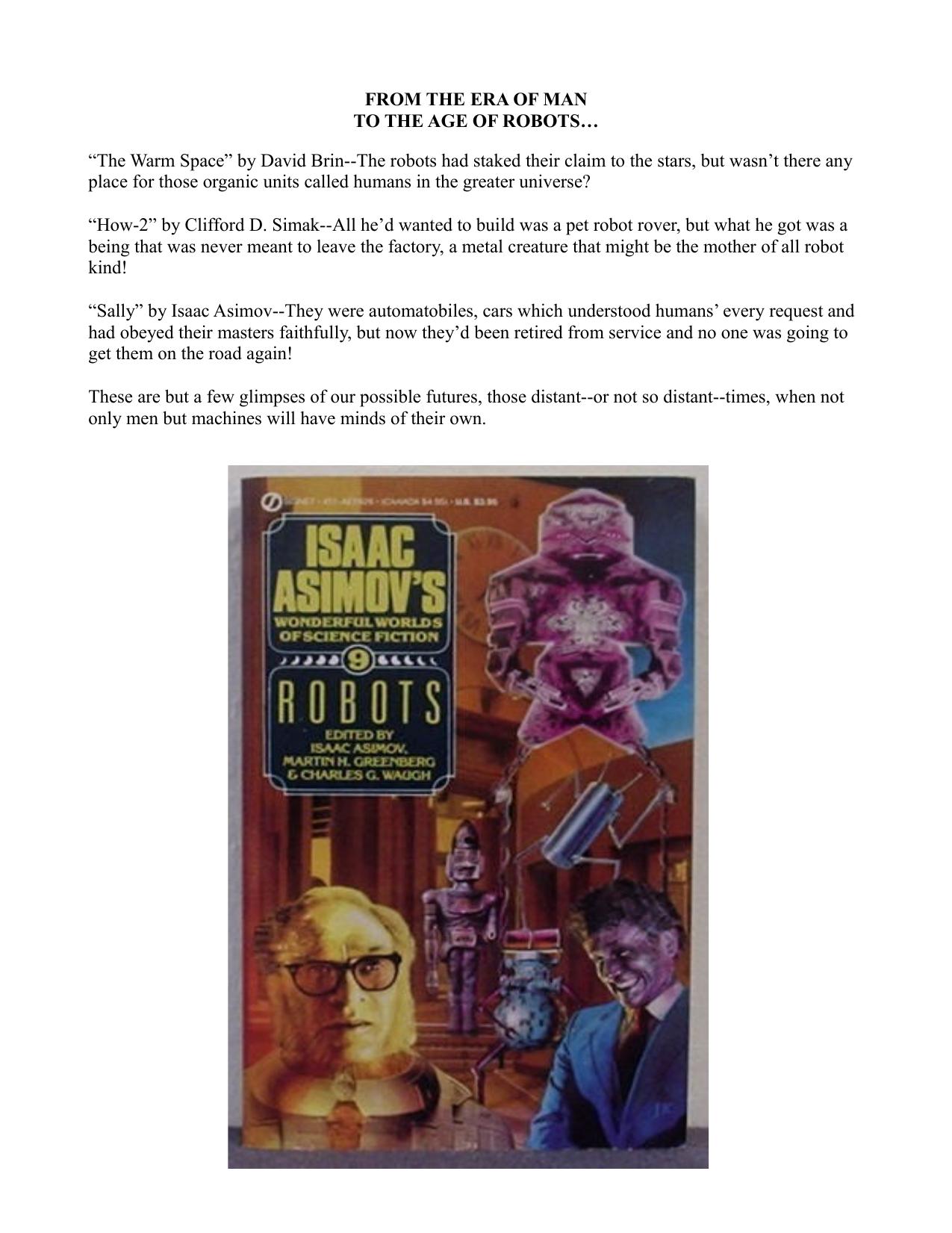 Robots - Isaac Asimov's Wonderful Worlds of Science Fiction #9 by Editors