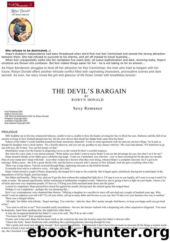 Robyn Donald - The Devil's Bargain by Anja