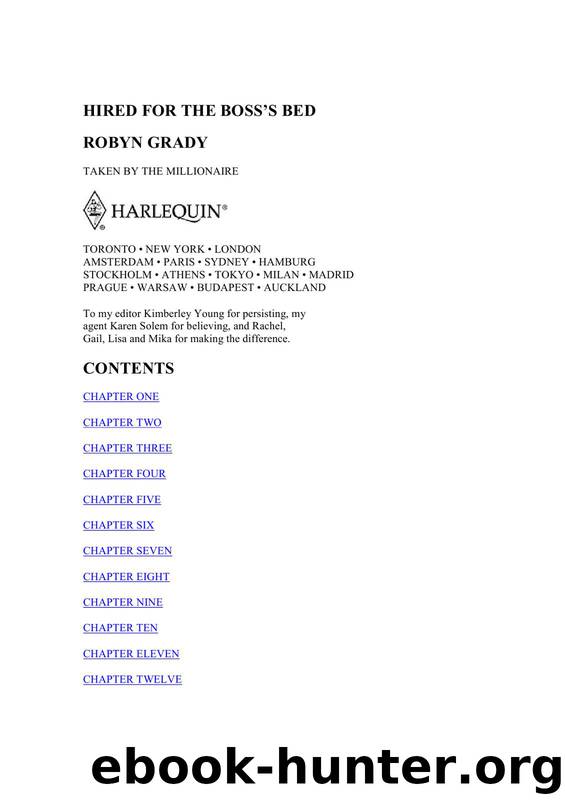 Robyn Grady - Hired For The Boss's Bed by Anja