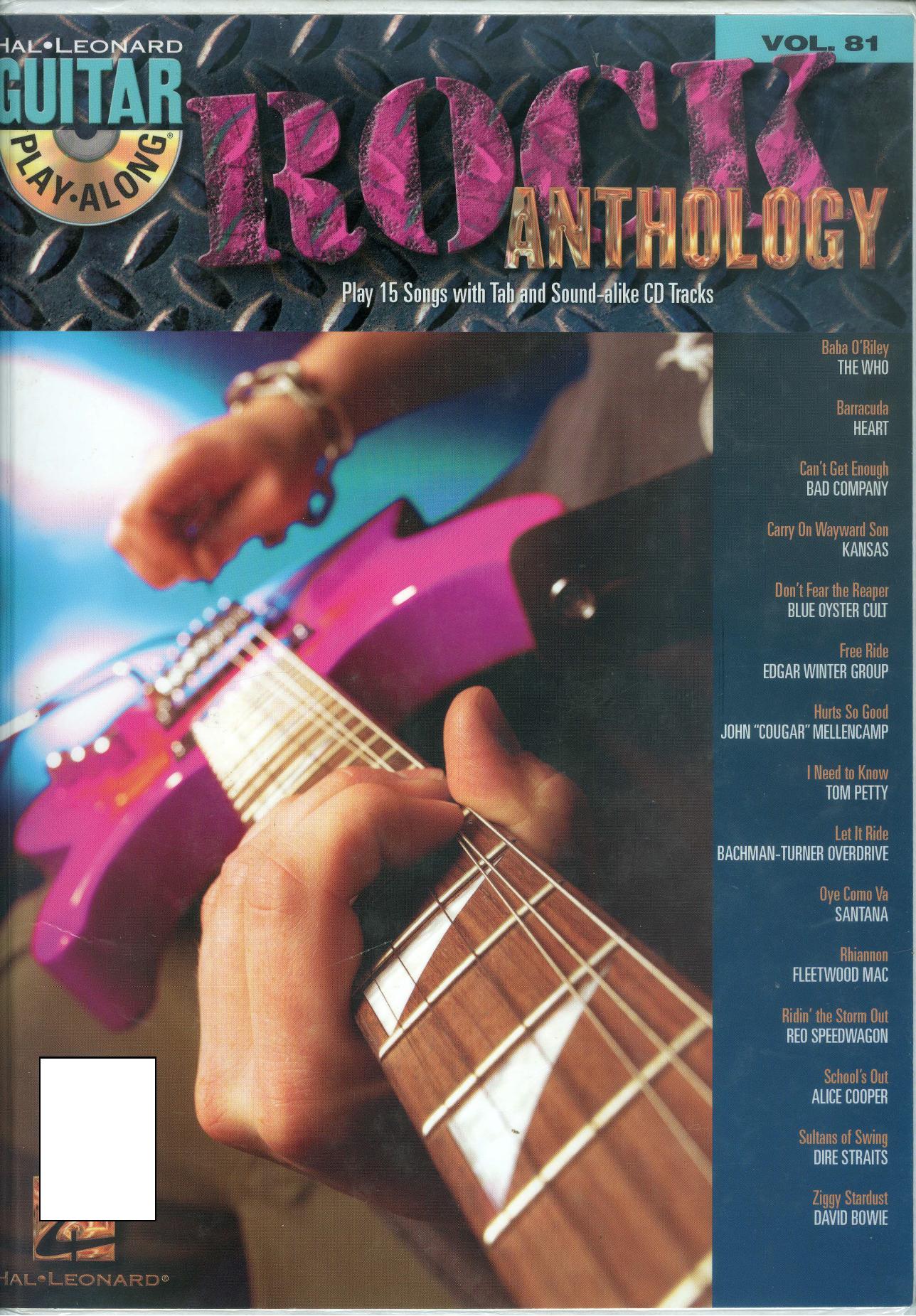 Rock Anthology by Guitar Play-Along Volume 81
