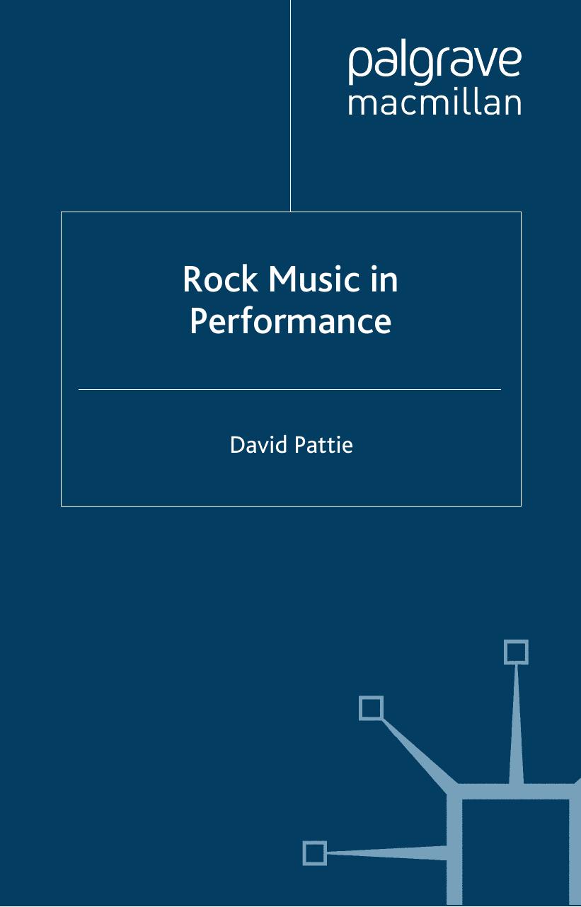 Rock Music in Performance by David Pattie