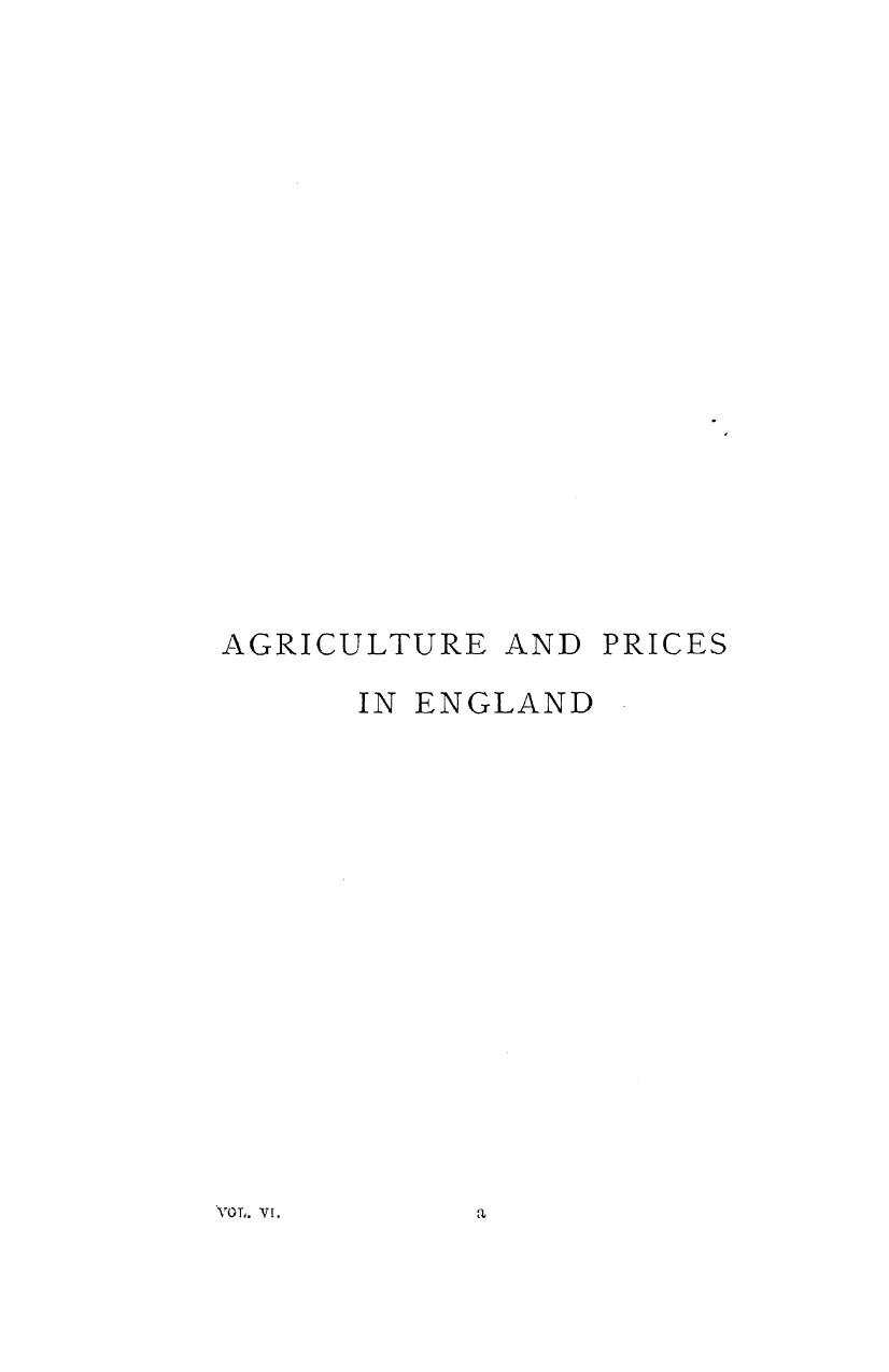 Rogers James Edwin Thorold - A history of agriculture and prices in england from the year after the oxford by 1887