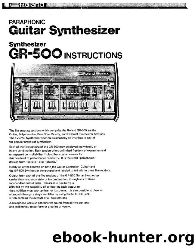 Roland GR-500 Manual by HyperGEAR Inc