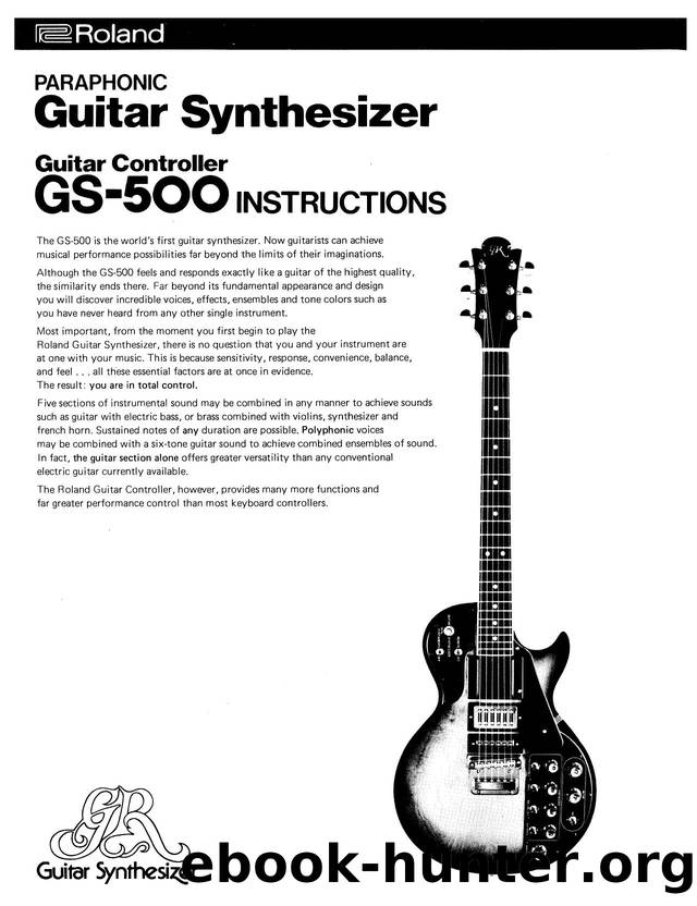 Roland GS-500 Controller Manual by HyperGEAR Inc