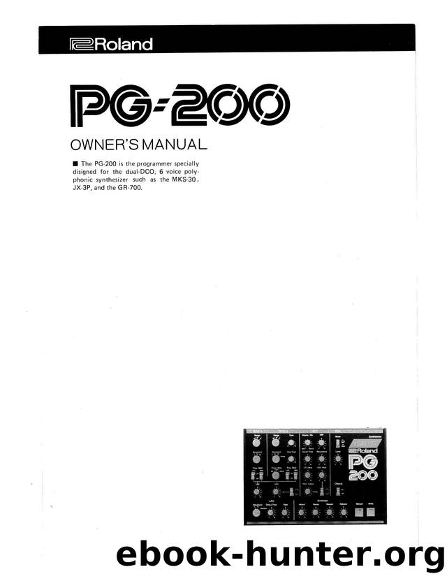 Roland PG-200 Manual by HyperGEAR Inc