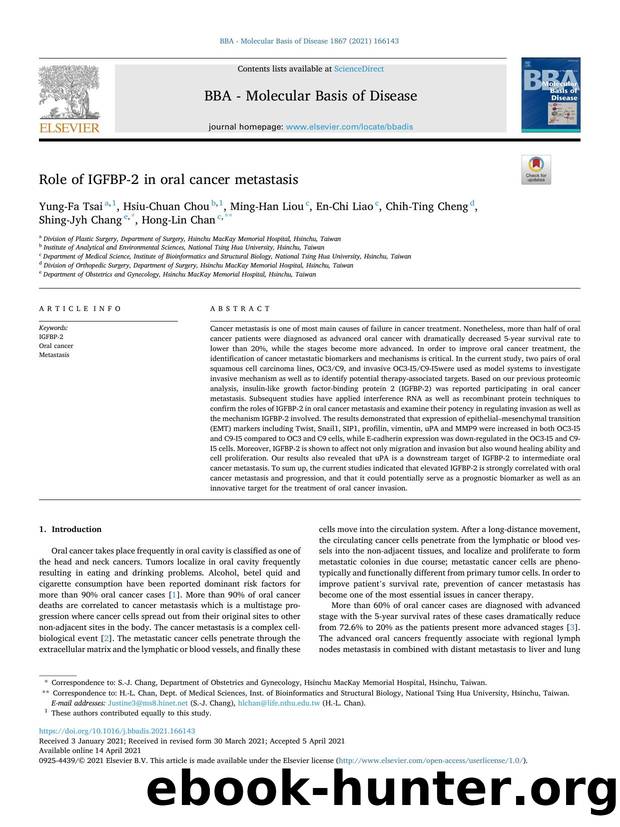 Role of IGFBP-2 in oral cancer metastasis by unknow