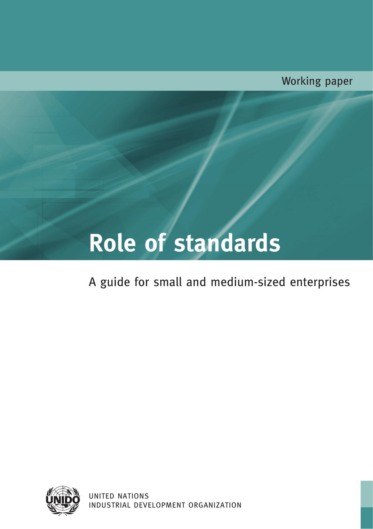 Role of Standards - A guide for small and medium-sized enterprises by United Nations