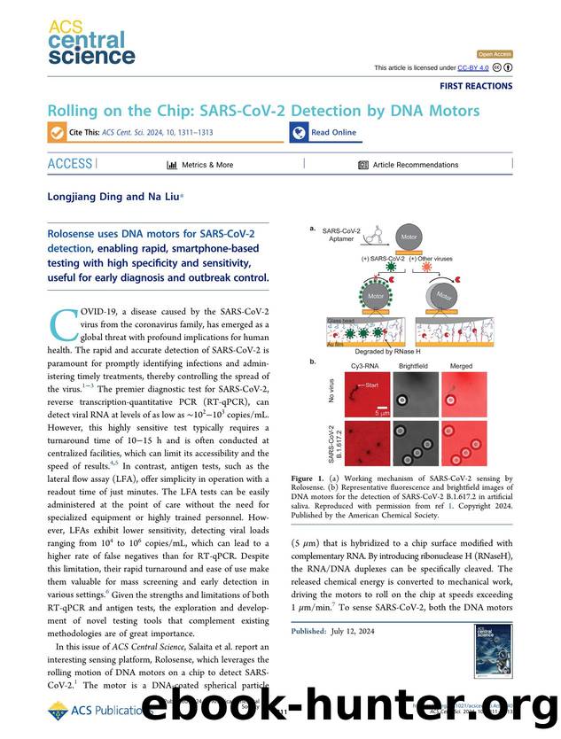 Rolling on the Chip: SARS-CoVâ2 Detection by DNA Motors by Longjiang Ding & Na Liu (ORCID: g/0000-0001-5831-3382)