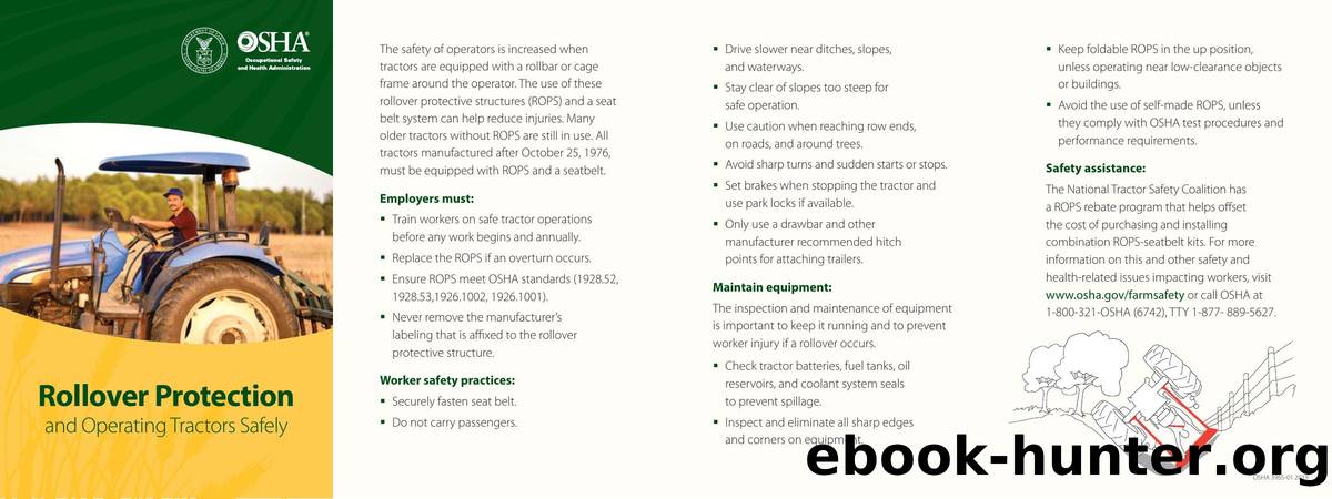 Rollover Protection and Operating Tractors Safely by OSHA