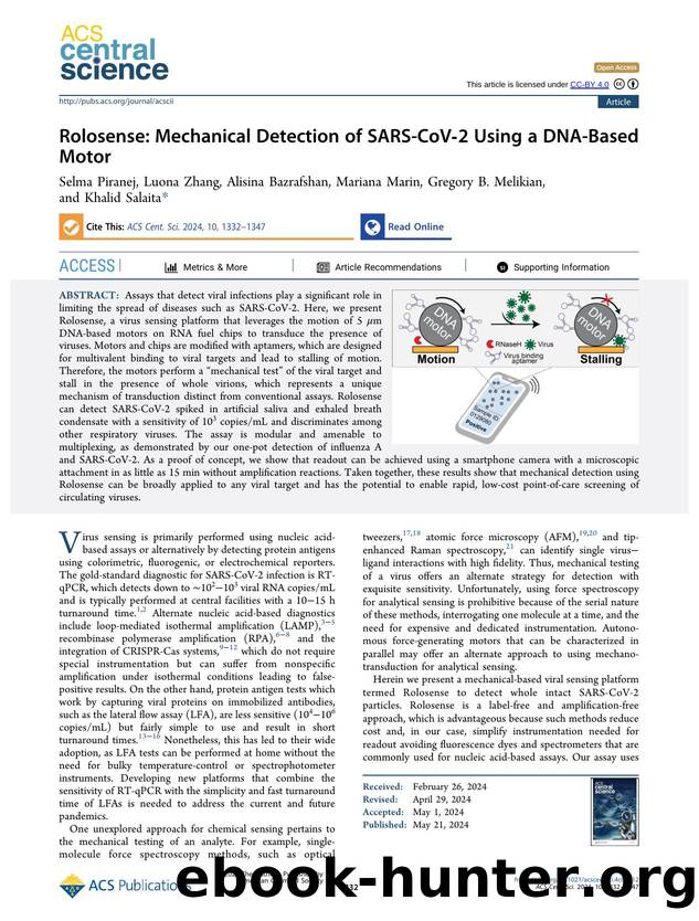 Rolosense: Mechanical Detection of SARS-CoVâ2 Using a DNA-Based Motor by unknow