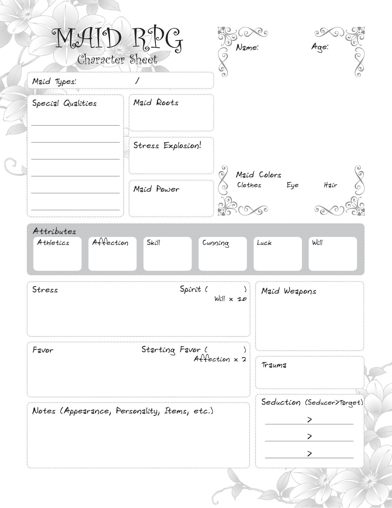 Romance Character Sheet.ai by Orie