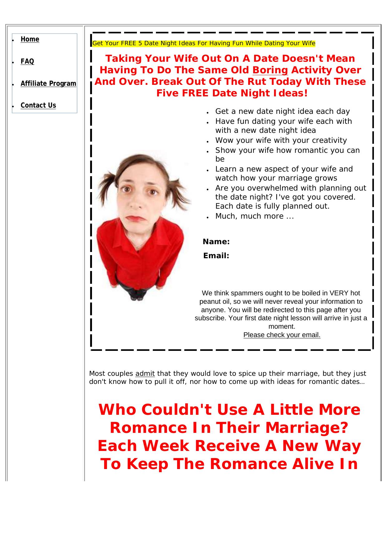 Romance Your Wife With Weekly Date Nights. by Best of Kuszter's Collection