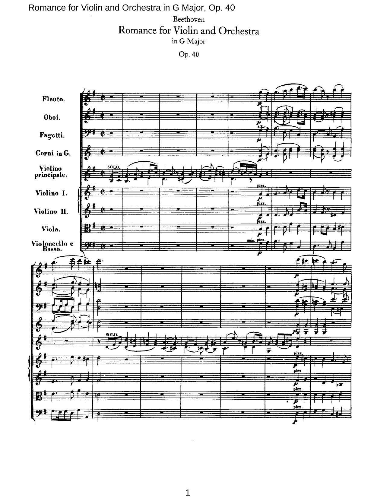 Romance for Violin and Orchestra in G Major, Op. 40 by yuchao@www.bh2000.net