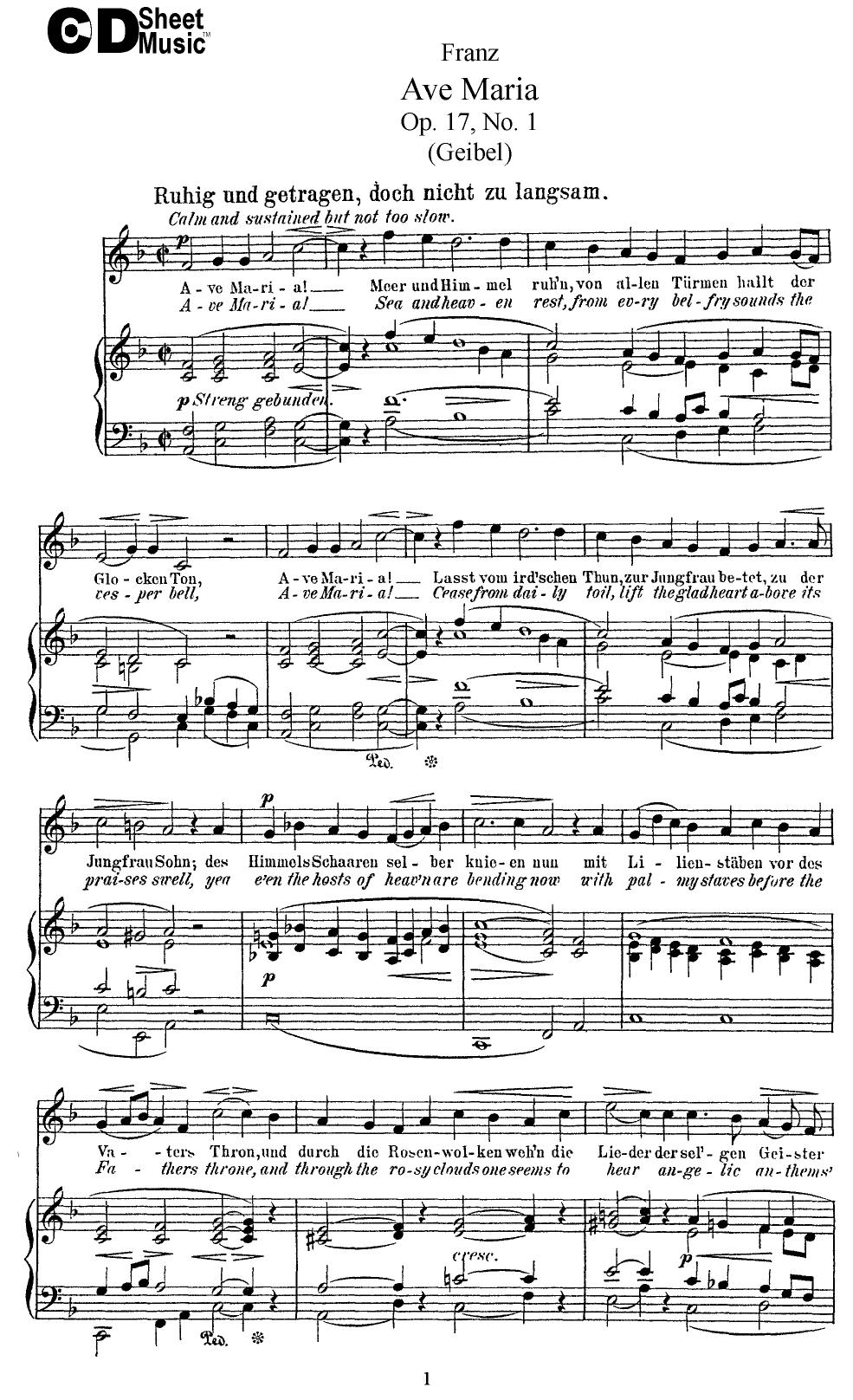 Romantic Lieder: Franz by WBaxley Music Subito Music Corp & Stephens Pub. Co