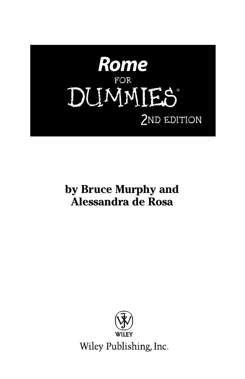 Rome for Dummies (ISBN by 0470209550)