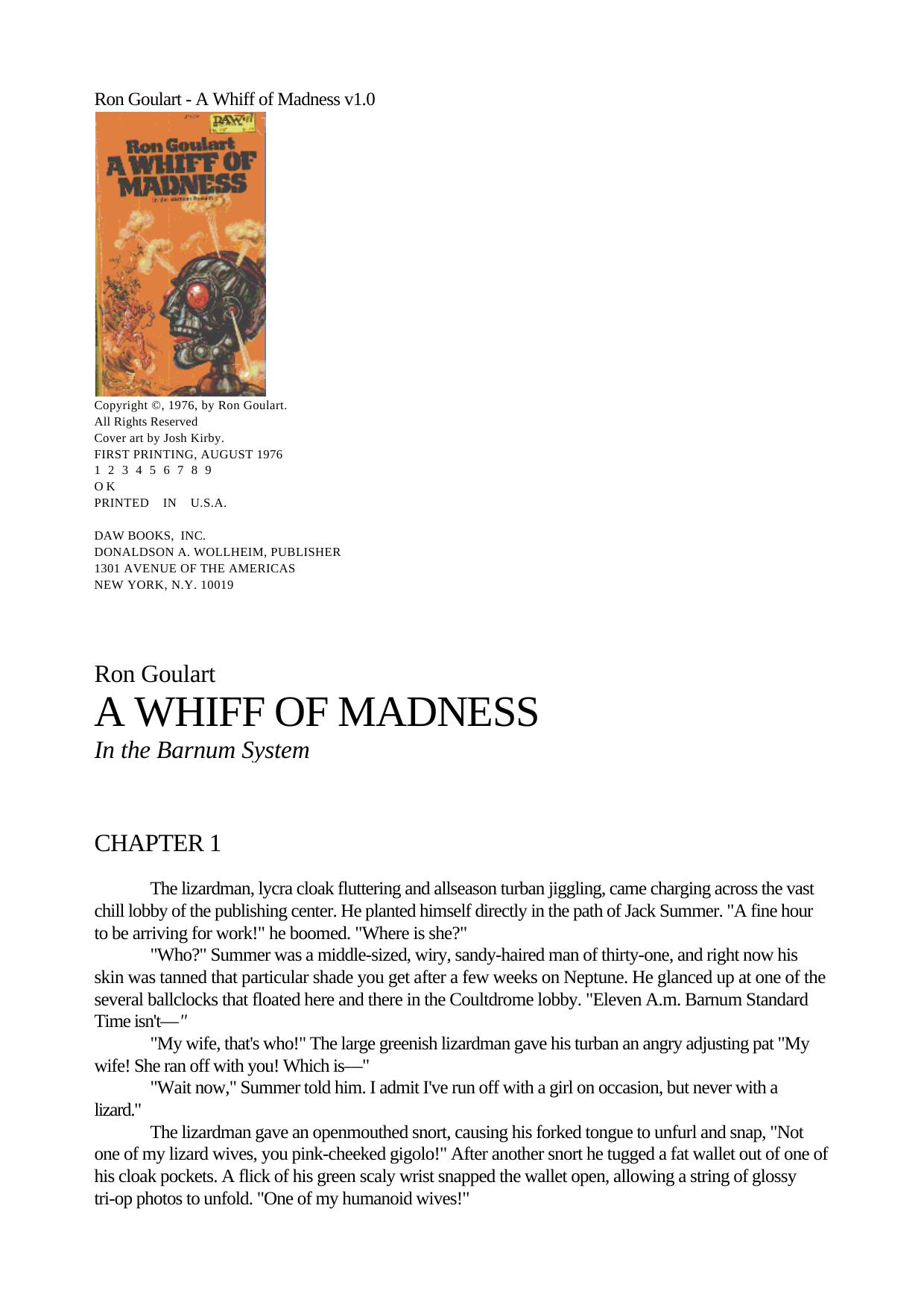 Ron Goulart A Whiff of Madness by Unknown