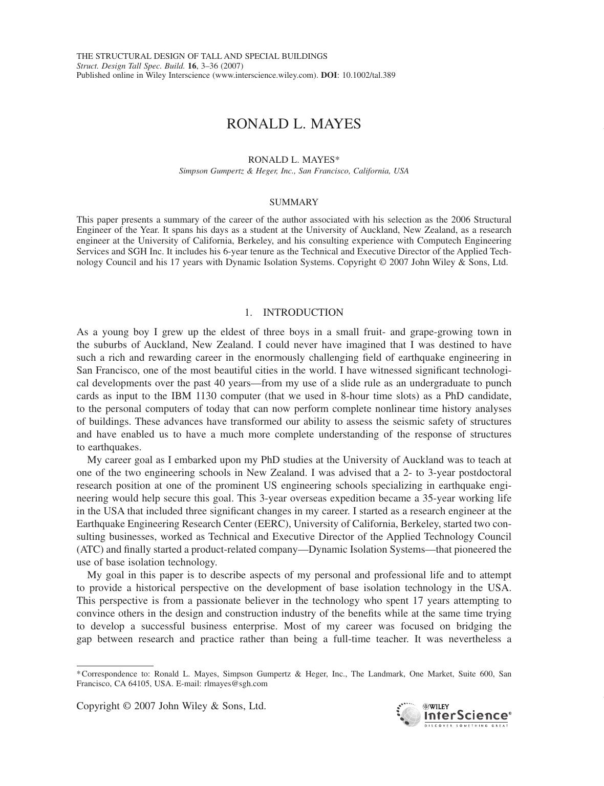 Ronald L. Mayes by Jene