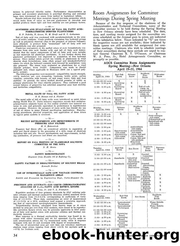 Room assignments for committee meetings during spring meeting by Unknown