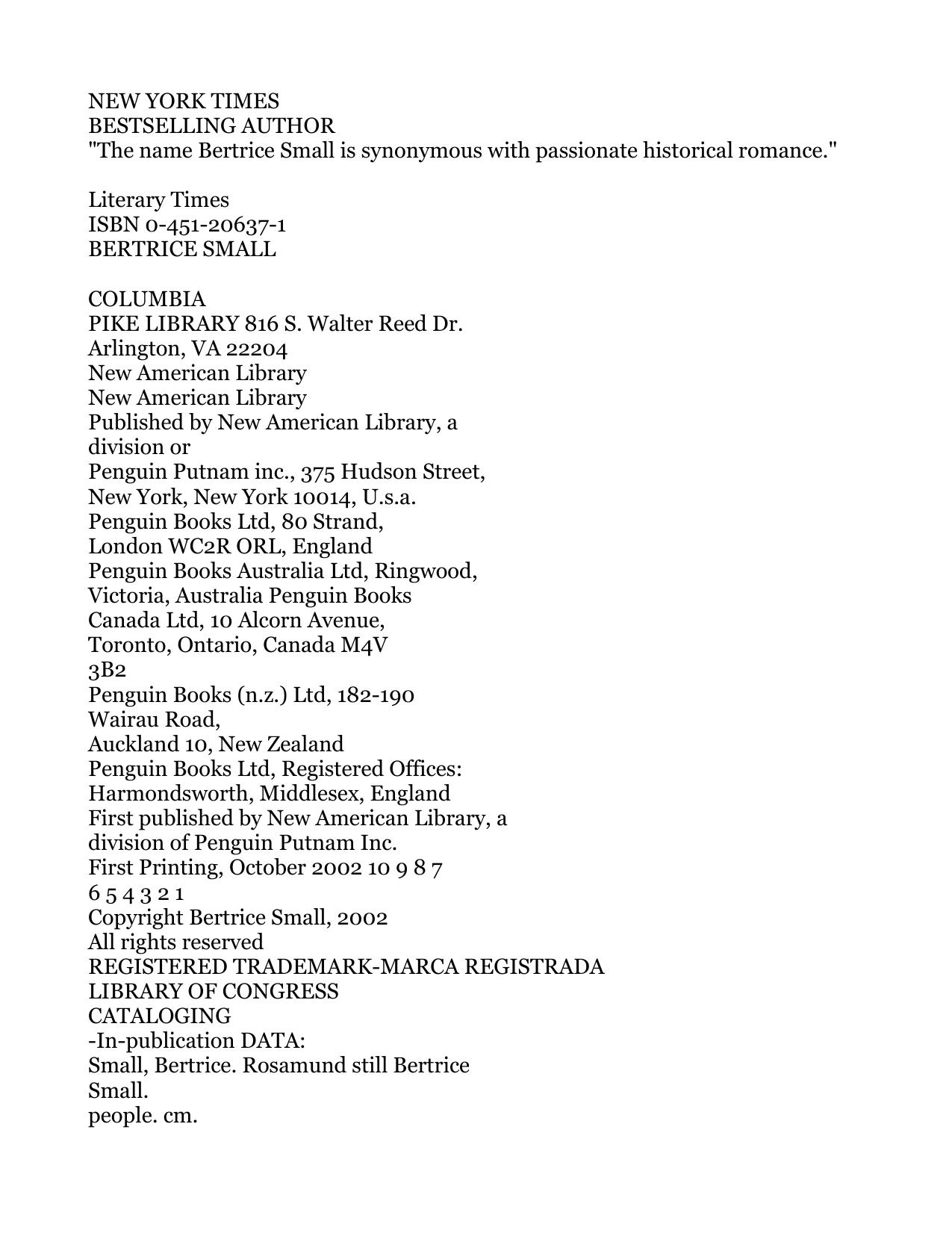 Rosamund by Bertrice Small