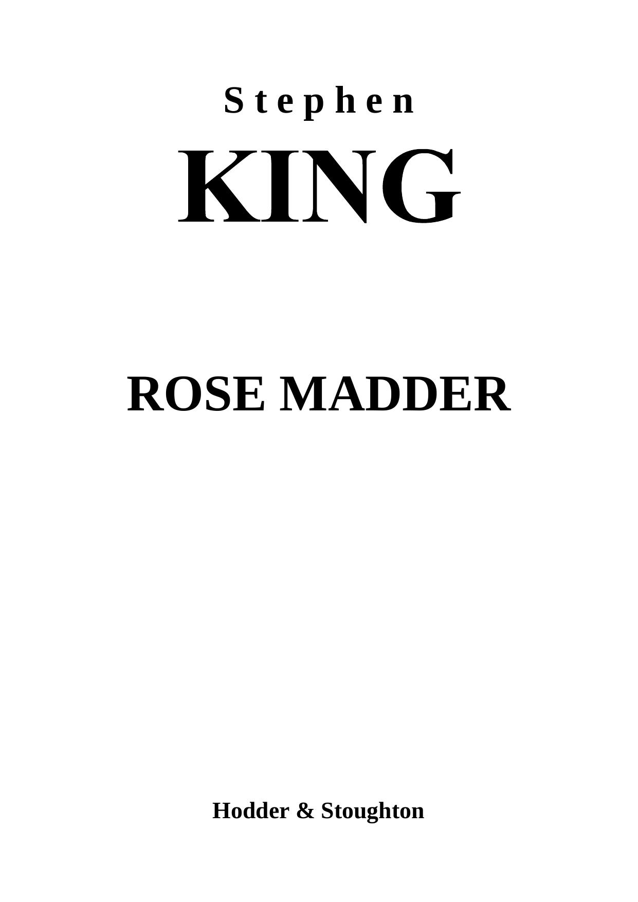 Rose Madder by Stephen King