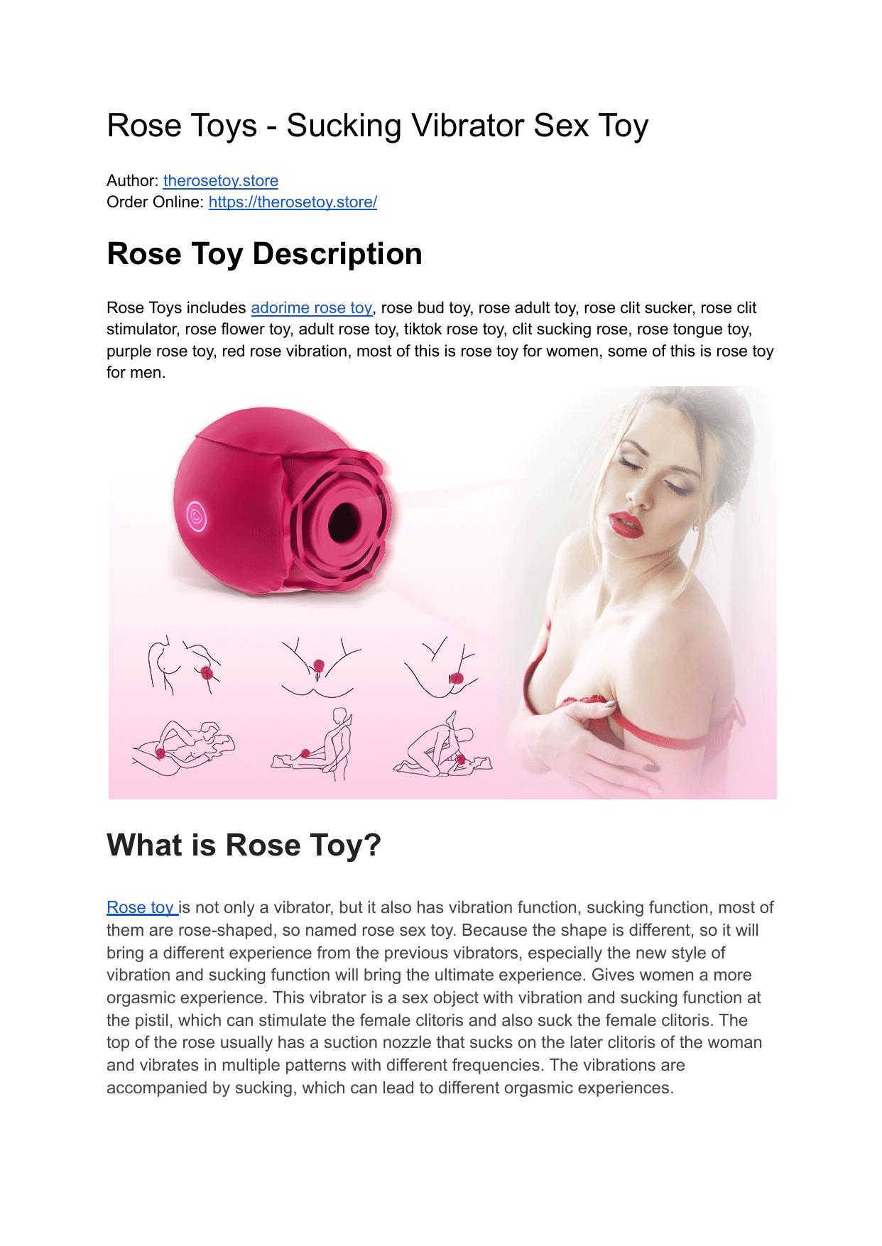 Rose Toys Sucking Vibrator Sex Toy by Unknown