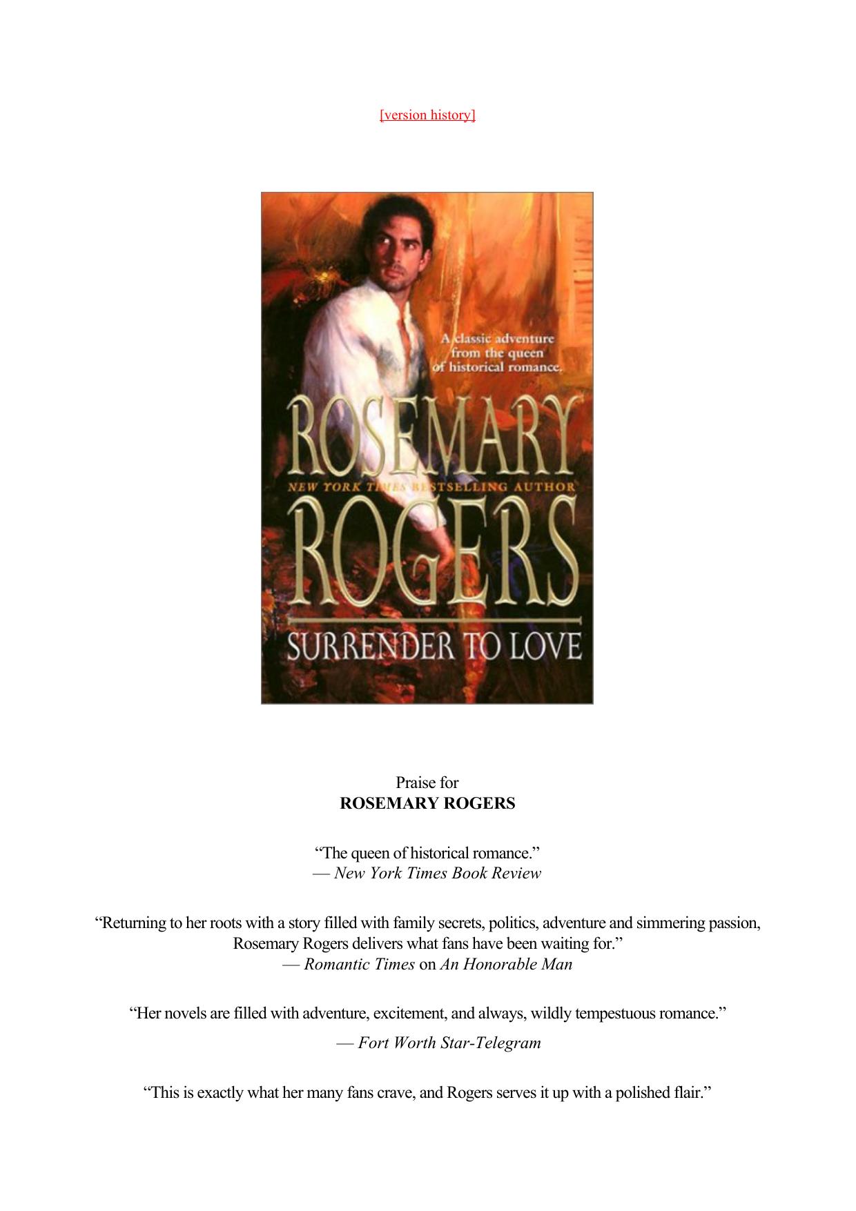 Rosemary Rogers by Surrender To Love
