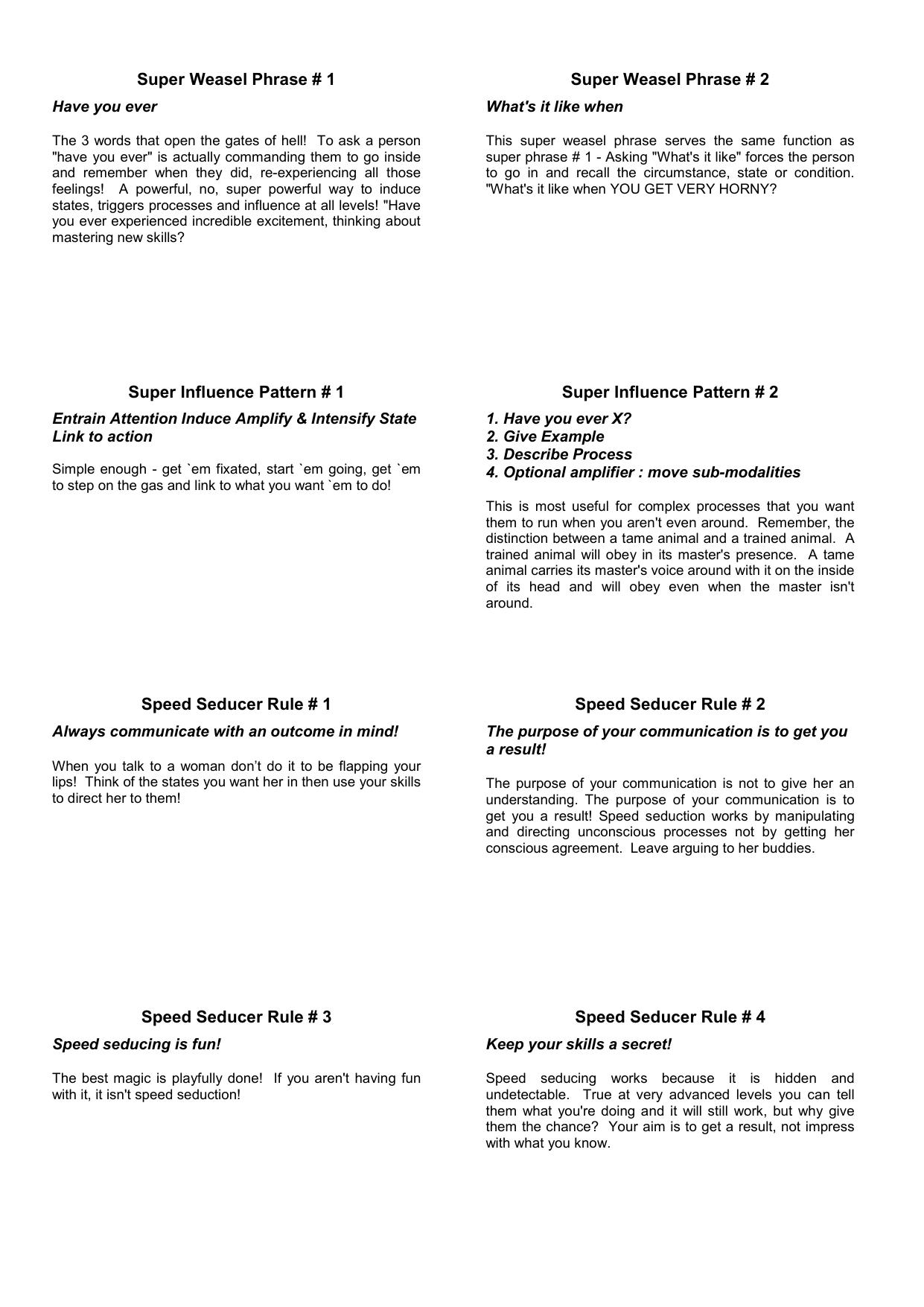 Ross Jeffries NLP Flash cards - hypnotic language patterns (flashcards bandler nlp neuro linguistic programming speed seduction seduce hypnotic hypnose success secrets).pdf by Ross Jeffries