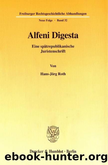 Roth by Alfeni Digesta (9783428497478)
