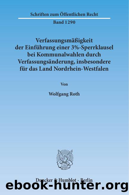 Roth by Schriften zum Öffentlichen Recht (9783428545544)
