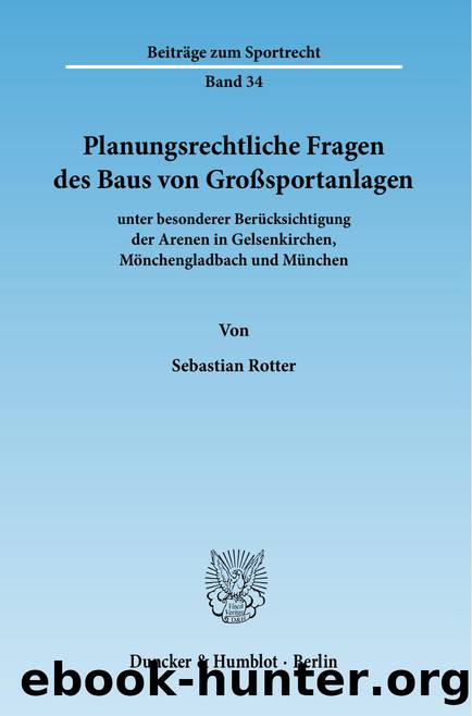Rotter by Beiträge zum Sportrecht (9783428533732)