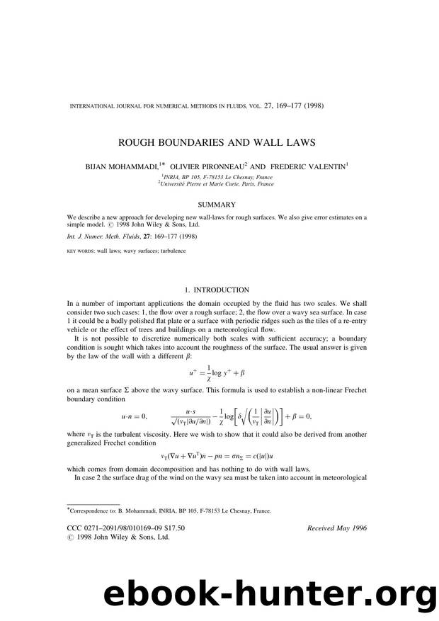 Rough boundaries and wall laws by Unknown