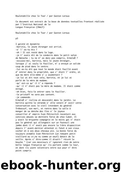 Rouletabille chez le tsar by Gaston Leroux