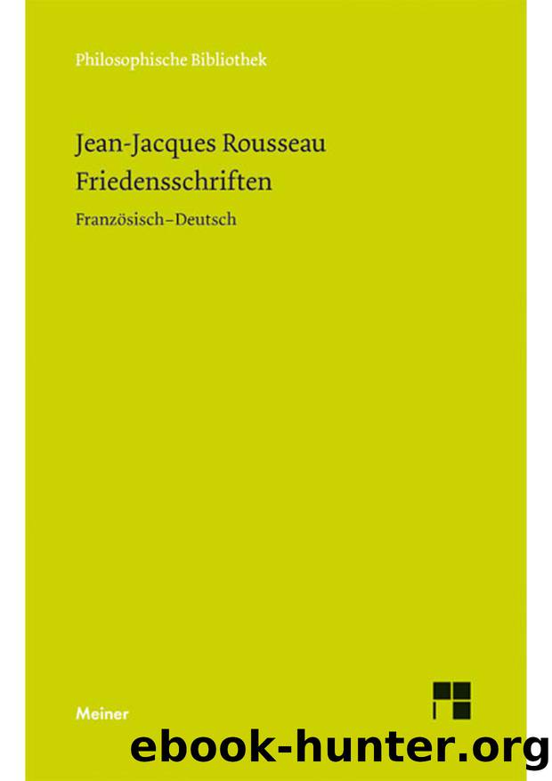 Rousseau by Friedensschriften (9783787321230)