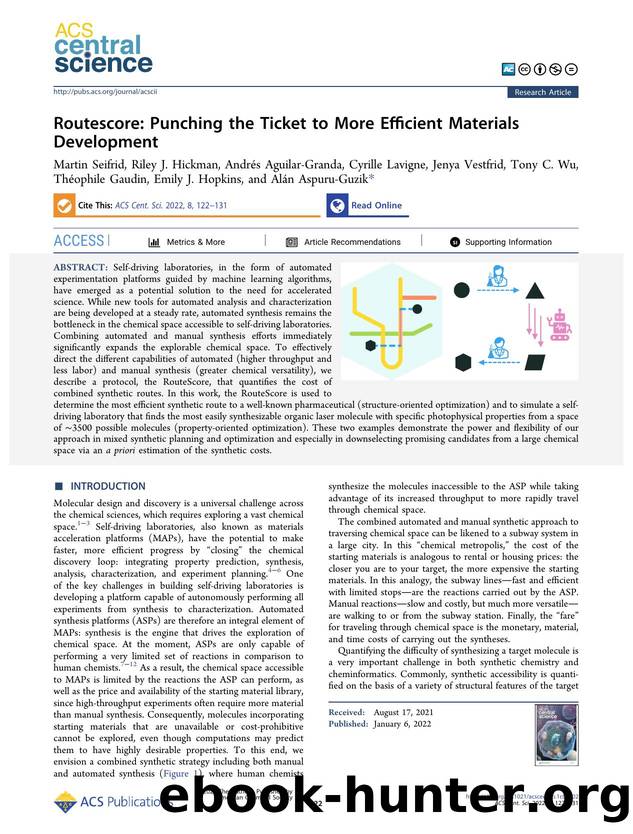 Routescore: Punching the Ticket to More Efficient Materials Development by unknow