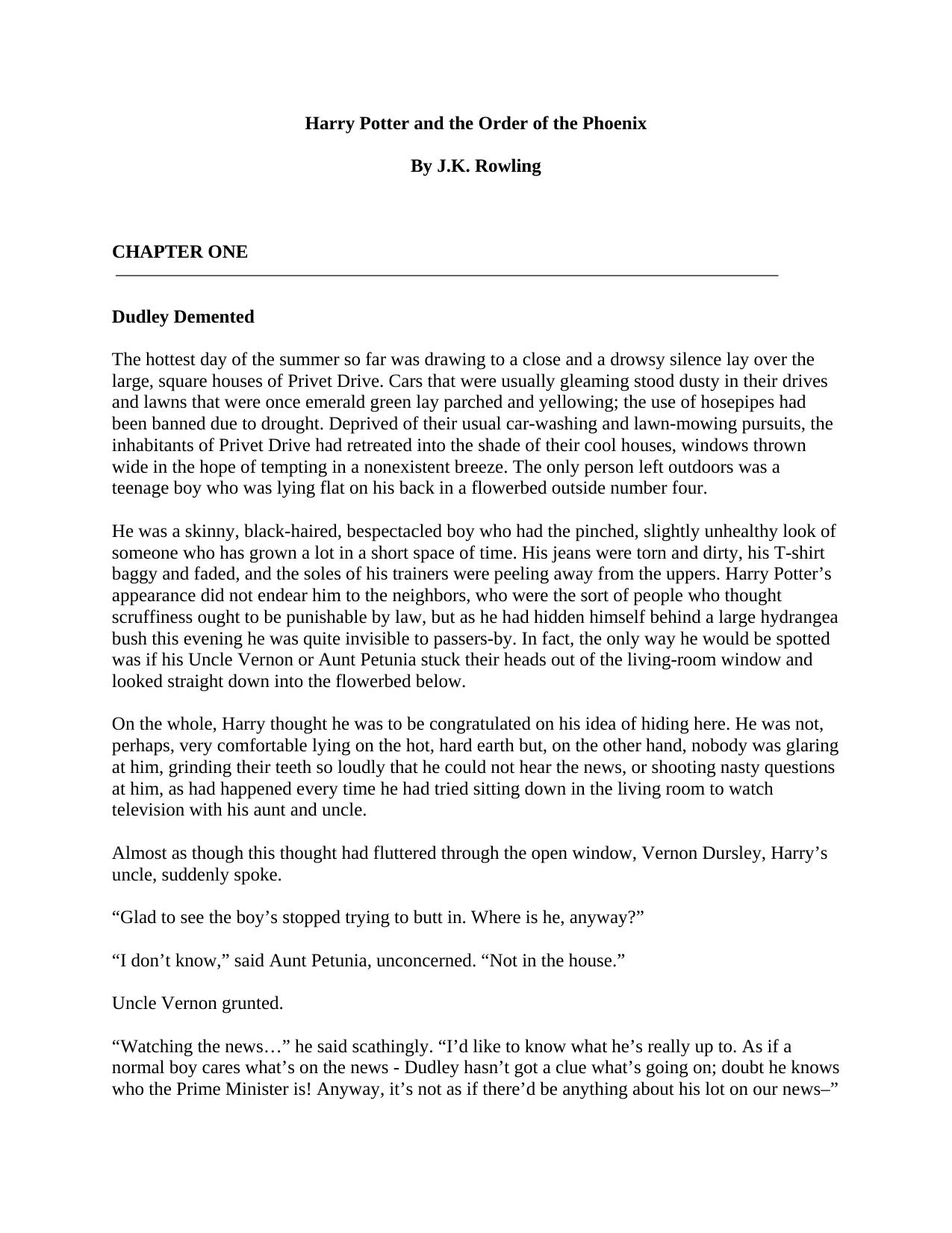 Rowling, J.K - Harry Potter 05 - The Order of the Phoenix by Rowling J.K