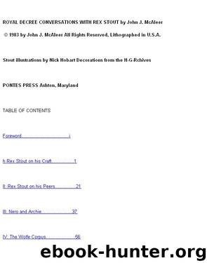 Royal Decree by Rex & McAleer Stout & Rex & McAleer Stout