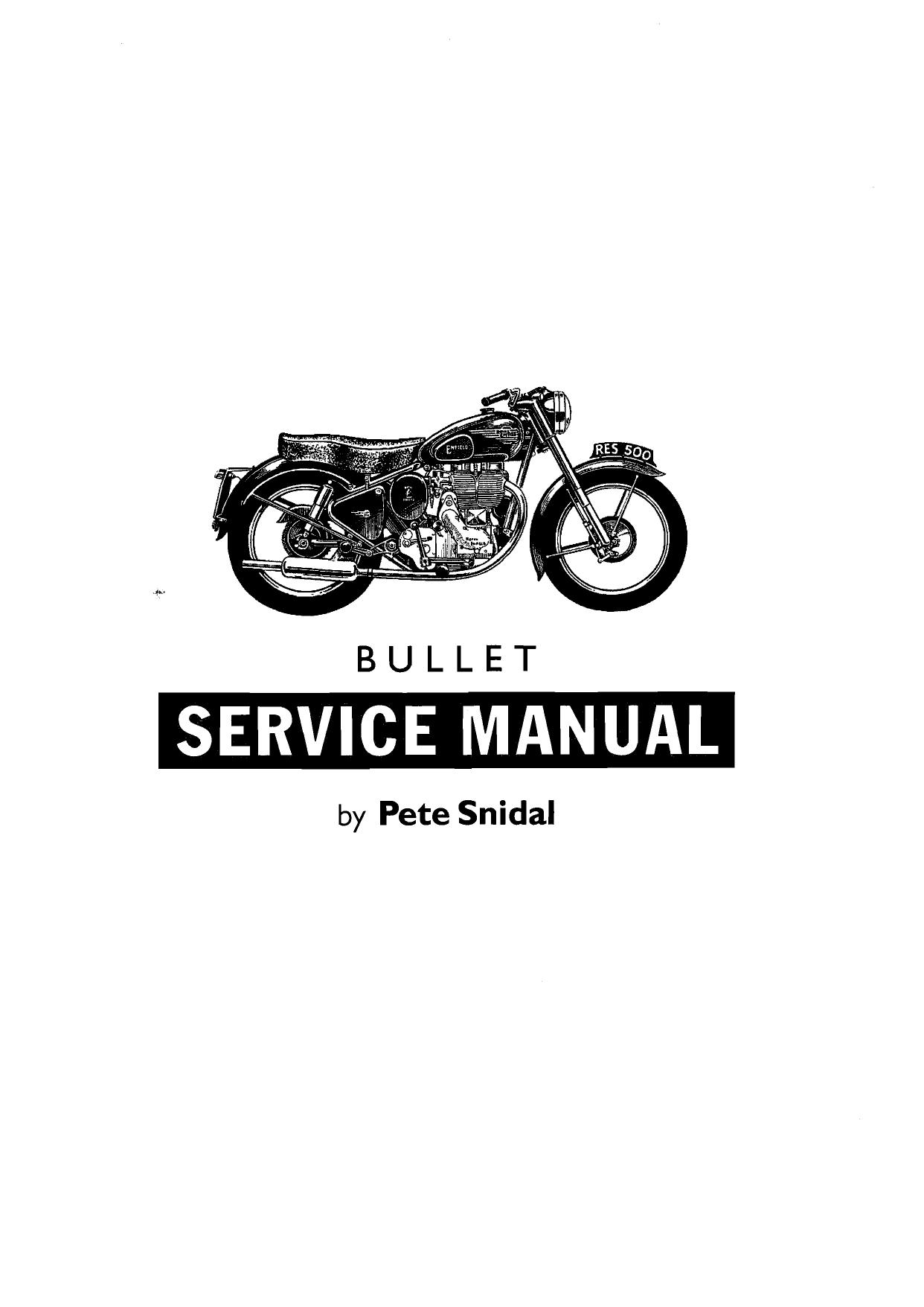 Royal Enfield Motorcycles by Bullet Service Manual By Pete Snidal