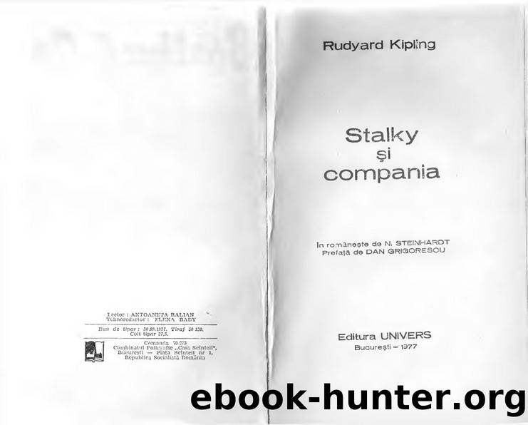 Rudyard Kipling by Stalky & co