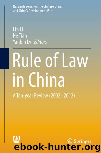 Rule of Law in China by Lin Li & He Tian & Yanbin Lv
