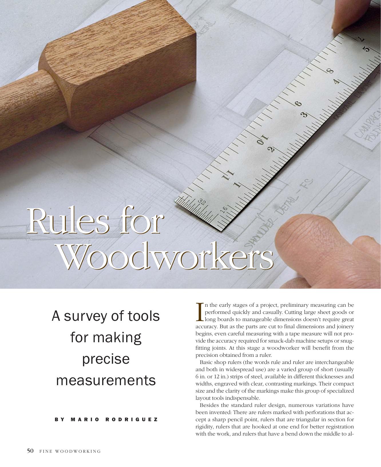 Rules for Woodworkers by Mario Rodriguez