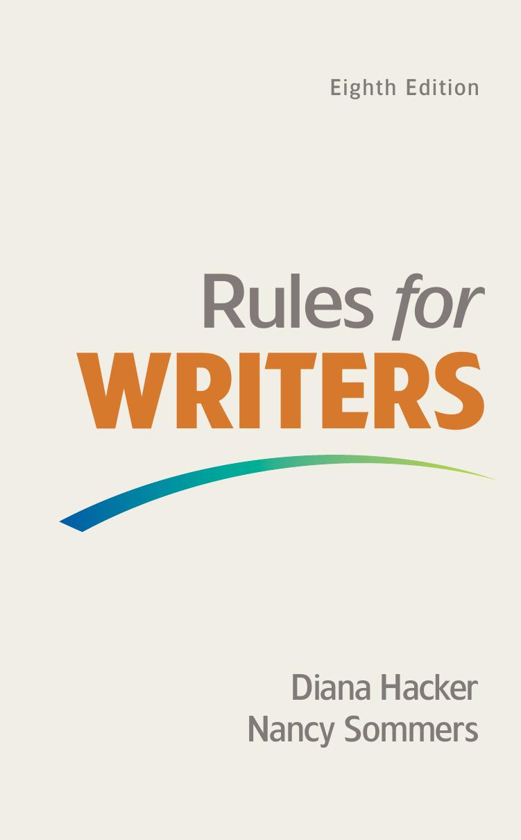 Rules for Writers by Diana Hacker & Nancy Sommers