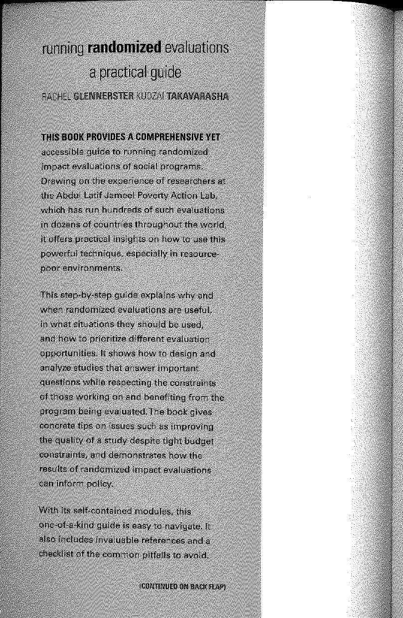 Running Randomized Evaluations: A Practical Guide (Repost) by Unknow