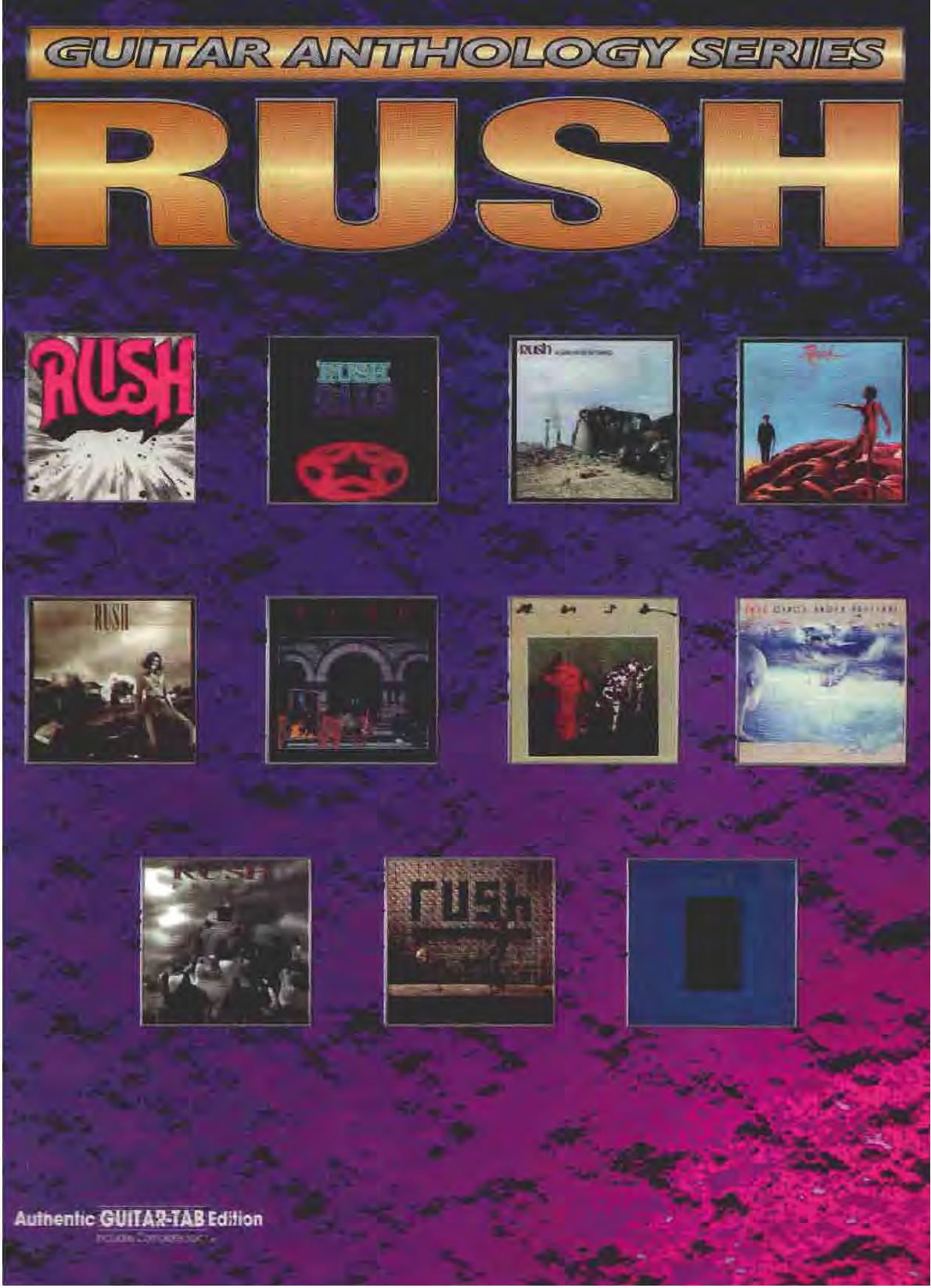 Rush, Guitar-Tab Edition (Guitar Anthology Series) by Rus (Rush)