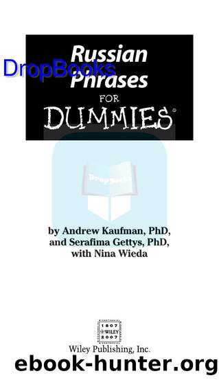 Russian Phrases for Dummies ISBN by 0470149744 DropBooks APP