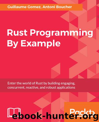 Rust Programming By Example: Enter the world of Rust by building engaging, concurrent, reactive, and robust applications by Antoni Boucher & Guillaume Gomez