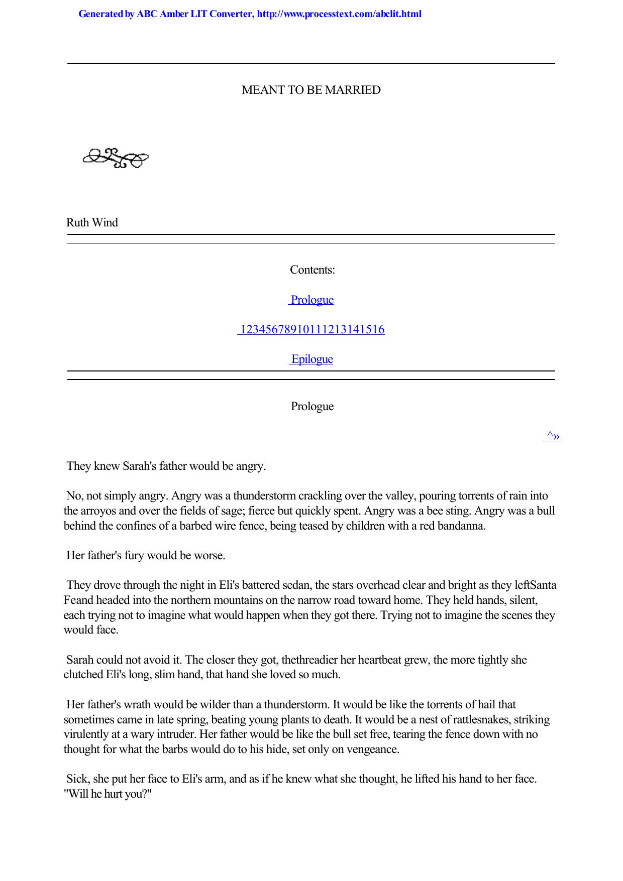 Ruth Wind by Meant To Be Married