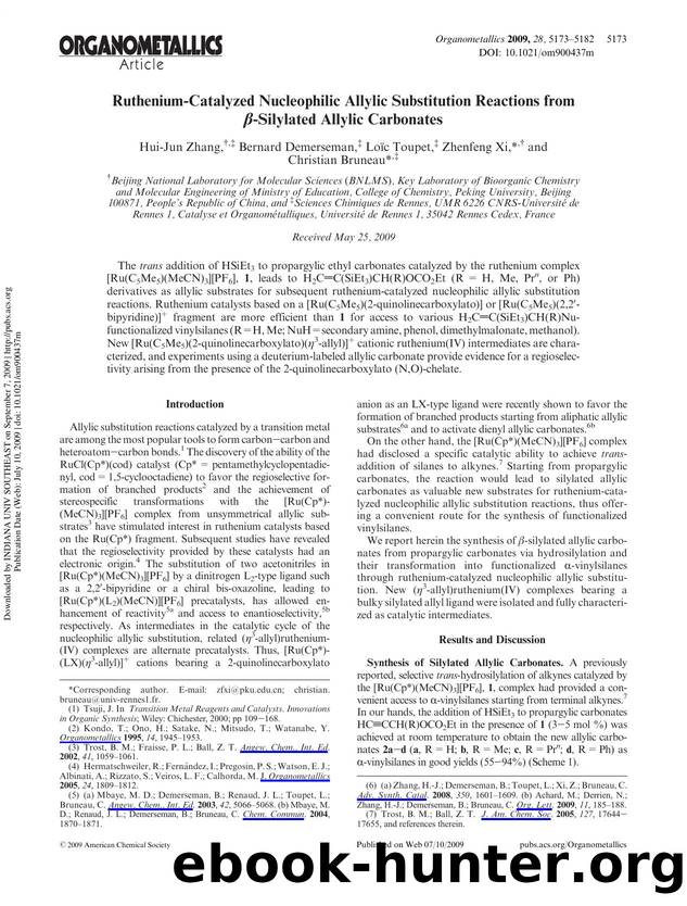 Ruthenium-Catalyzed Nucleophilic Allylic Substitution Reactions from Î²-Silylated Allylic Carbonates by unknow