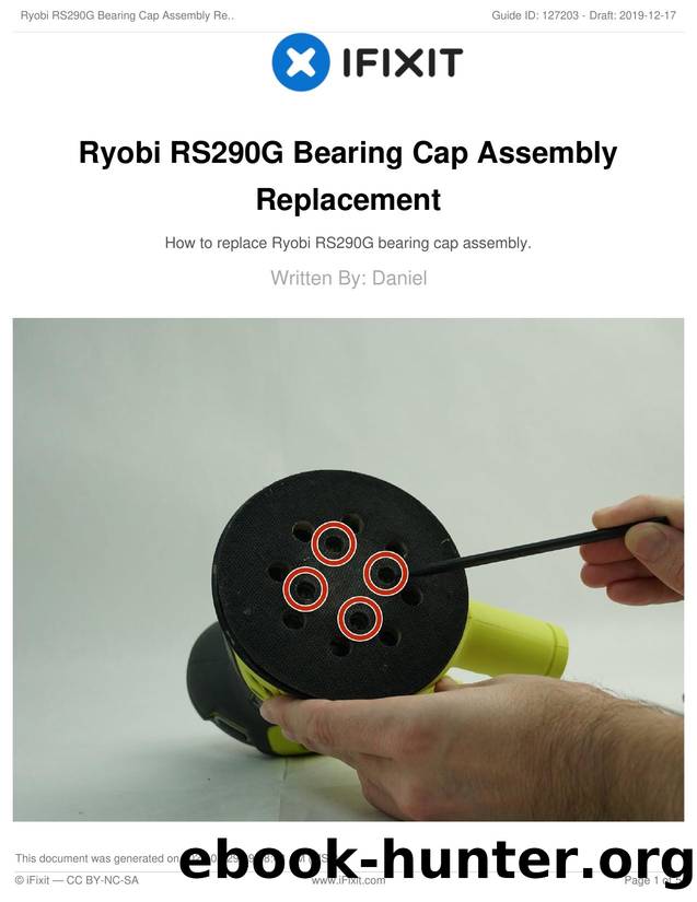 Ryobi RS290G Bearing Cap Assembly Replacement by Unknown