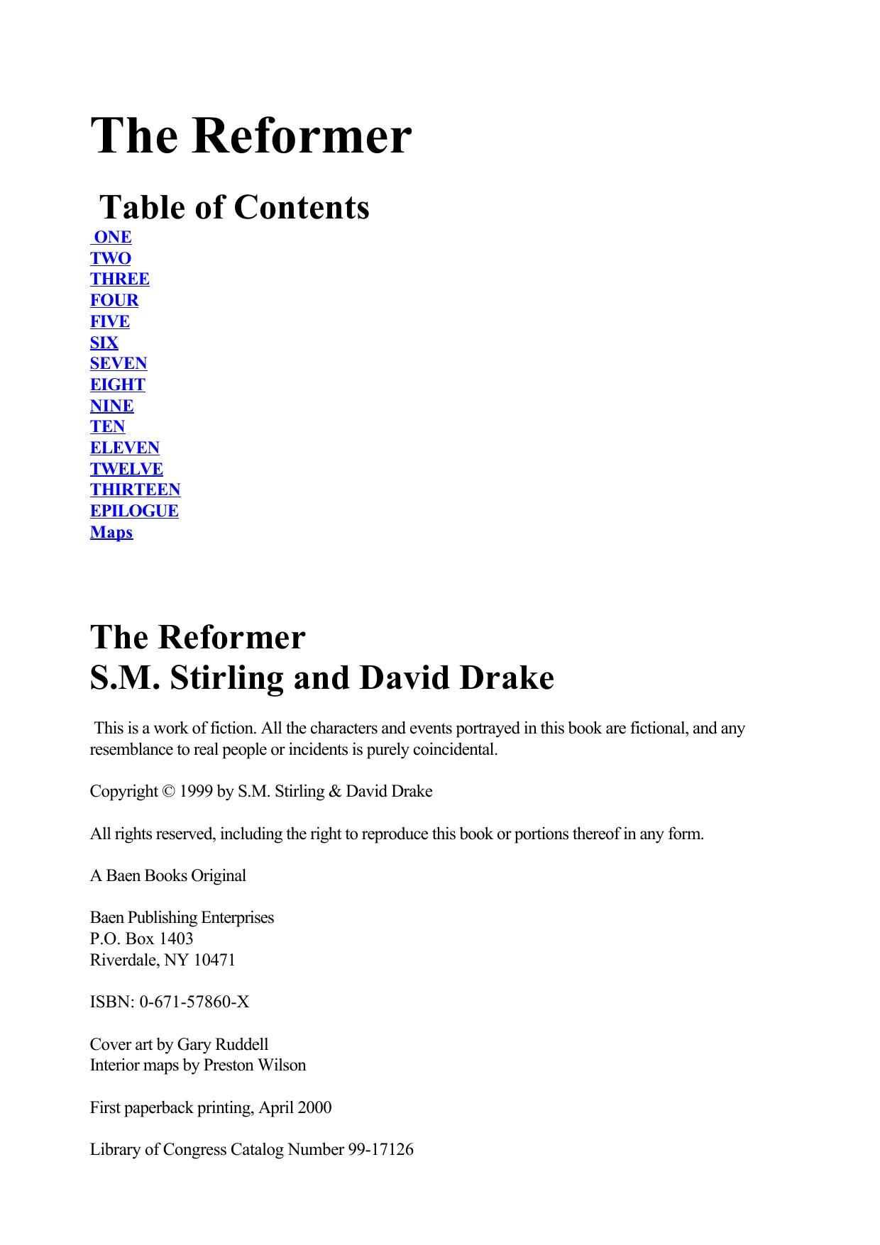S. M. Stirling - The Reformer by S. M. Stirling