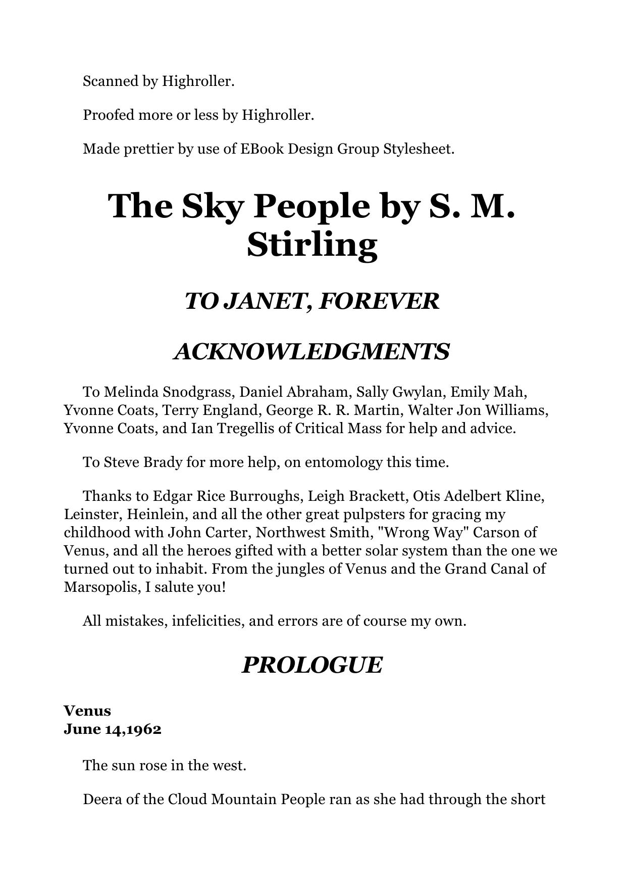 S. M. Stirling - The Sky People by S. M. Stirling